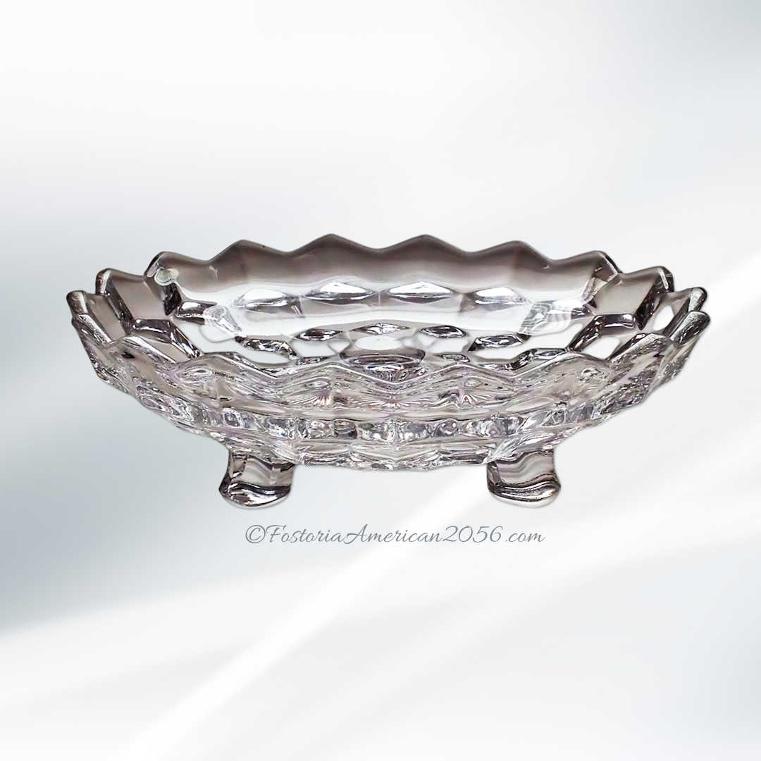 Fostoria American Round Puff Box & Cover