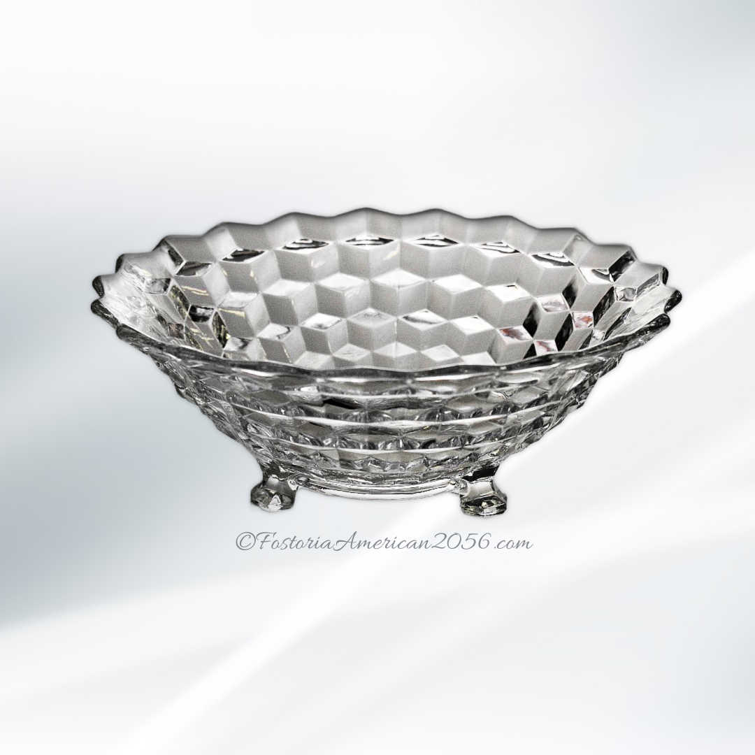 Fostoria American Round Puff Box & Cover Fostoria American Round Puff Box & Cover
