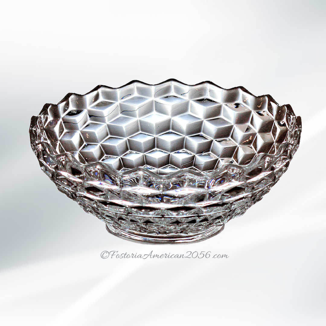 Fostoria American Round Puff Box & Cover Fostoria American Round Puff Box & Cover