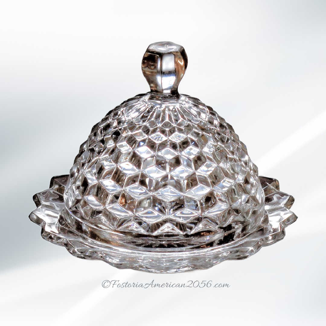 Fostoria American Round Butter & Cover Fostoria American Round Butter & Cover