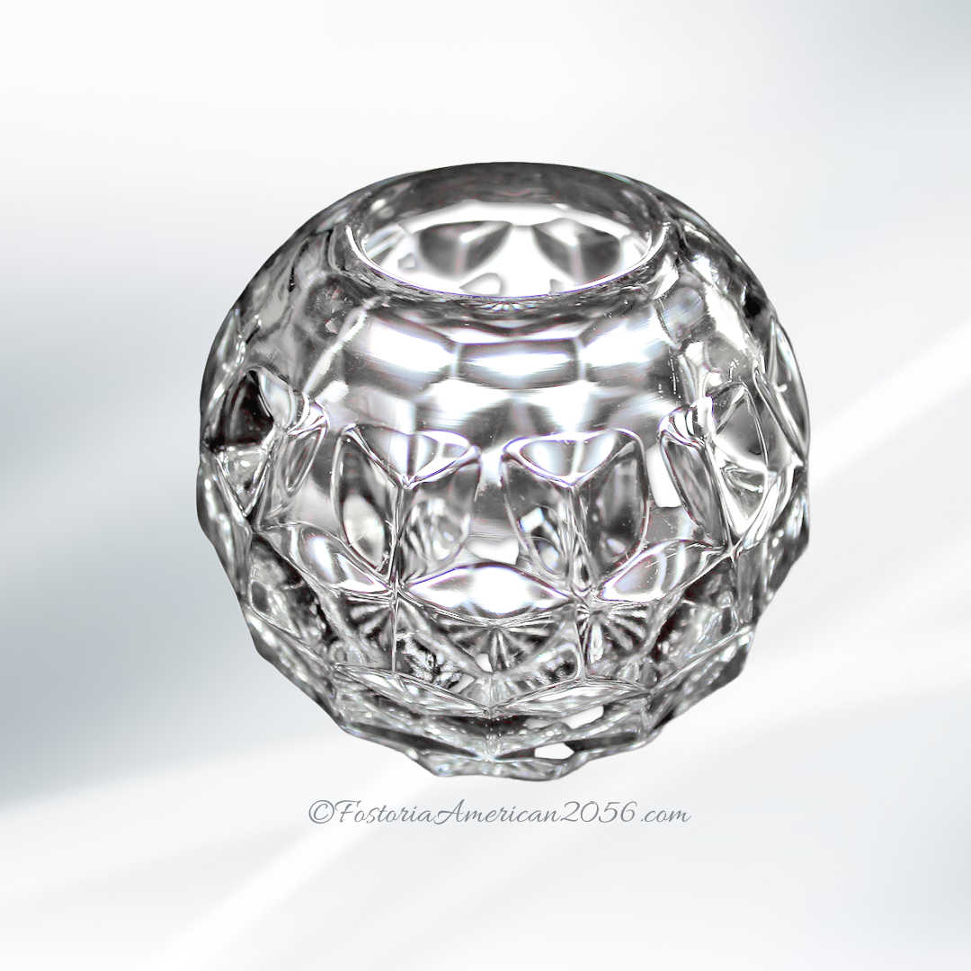 Fostoria American Round Puff Box & Cover