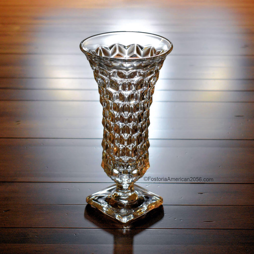 Fostoria American Square Footed Vase