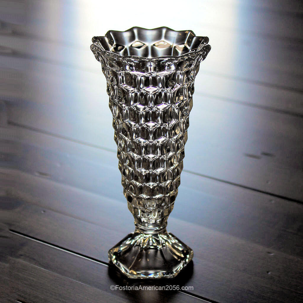 Fostoria American Footed Bud Vase, Flared - 6 inch