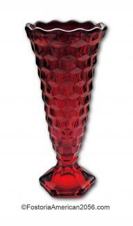 Fostoria American Ruby Footed Bud Vase, Flared