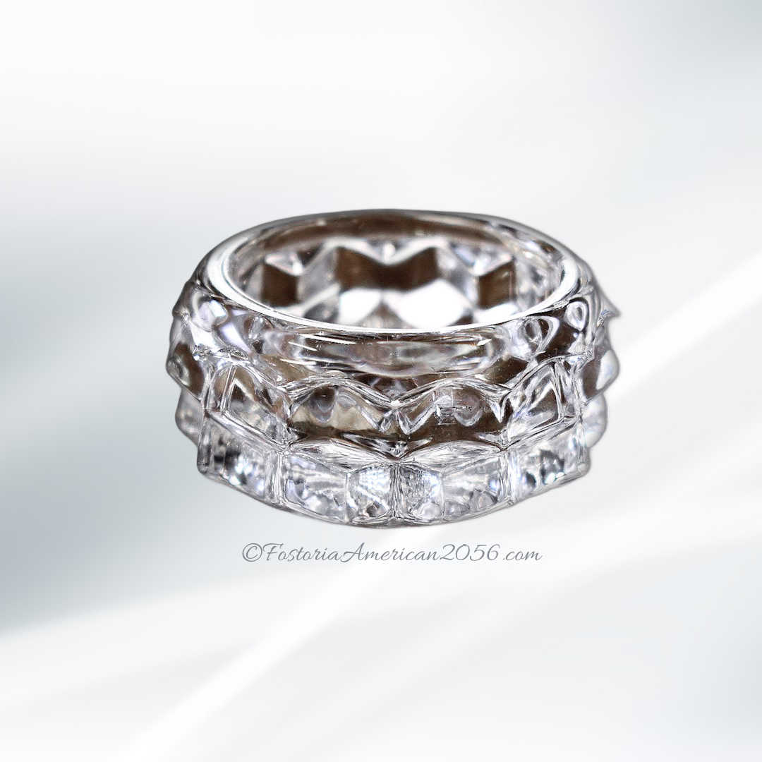 Fostoria American Round Puff Box & Cover Fostoria American Round Puff Box & Cover