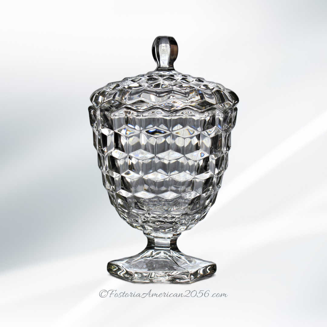 Fostoria American Footed Candy & Cover Fostoria American Footed Candy & Cover