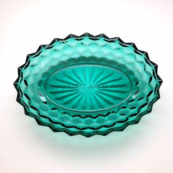 Vintage Dishes | American Whitehall Oval Bowl - Evergreen