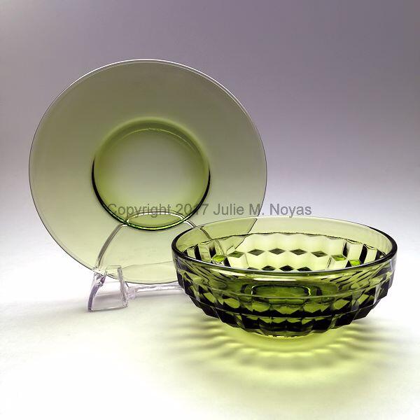 Vintage Dishes | Whitehall Dessert Set - Olive