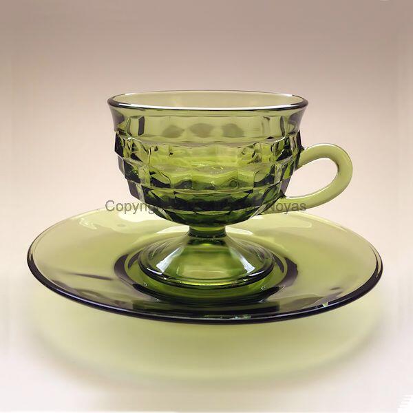 Vintage Dishes | Whitehall Cup/Saucer Set - Olive