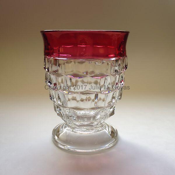 Vintage Dishes | Whitehall Tumbler/Water - Ruby Flashed Rim
