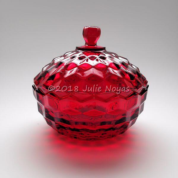 Vintage Glass | American Whitehall Candy/Cover | Ruby