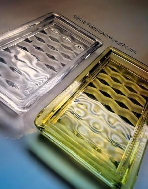 Fostoria | American | Oblong Pin Trays in Clear Crystal and Canary