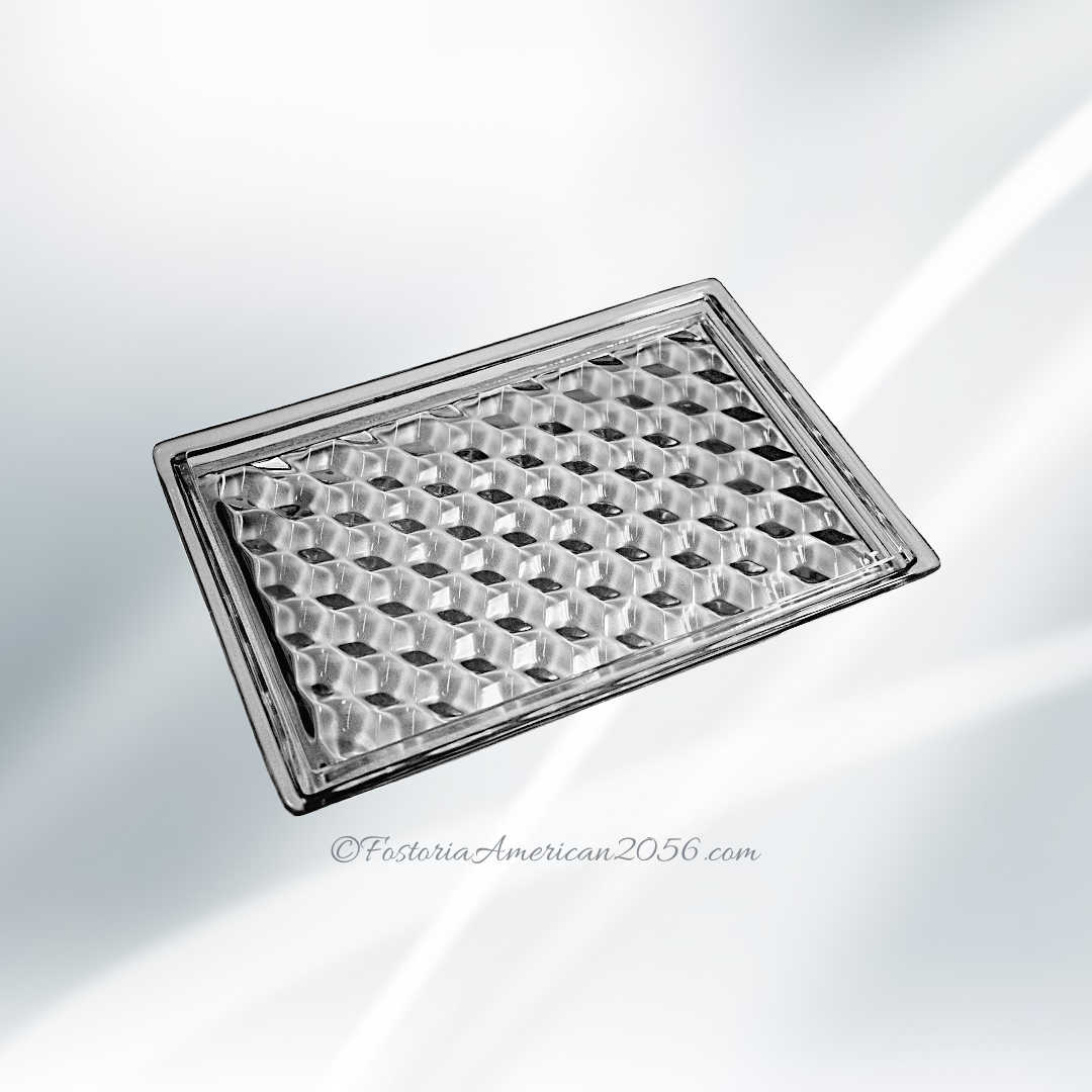 Fostoria American Round Puff Box & Cover