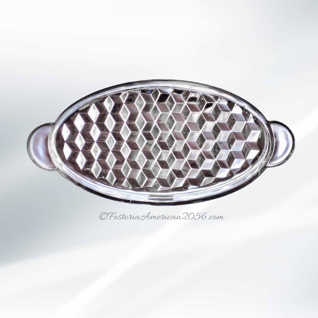 Fostoria American Round Puff Box & Cover