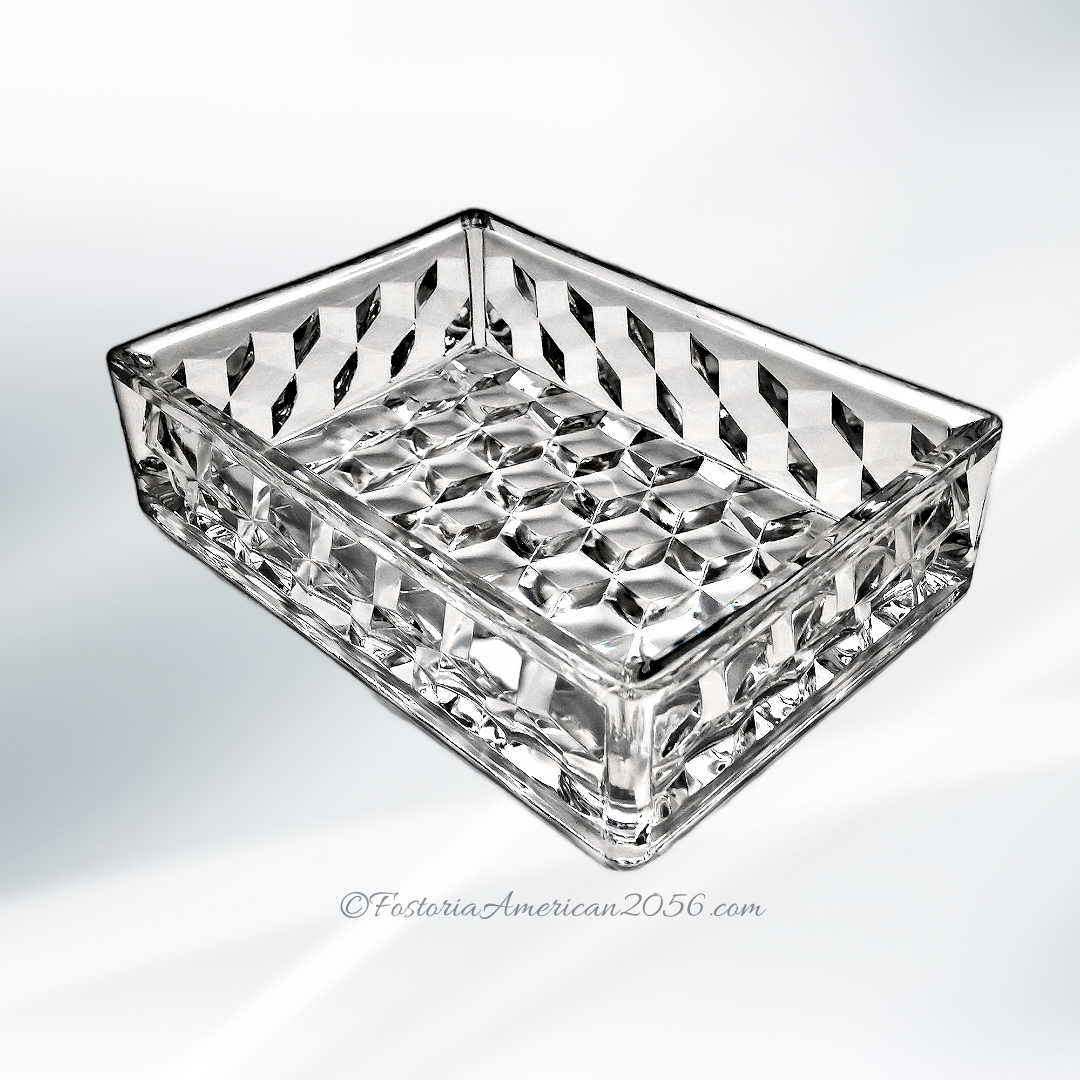 Fostoria American Round Puff Box & Cover