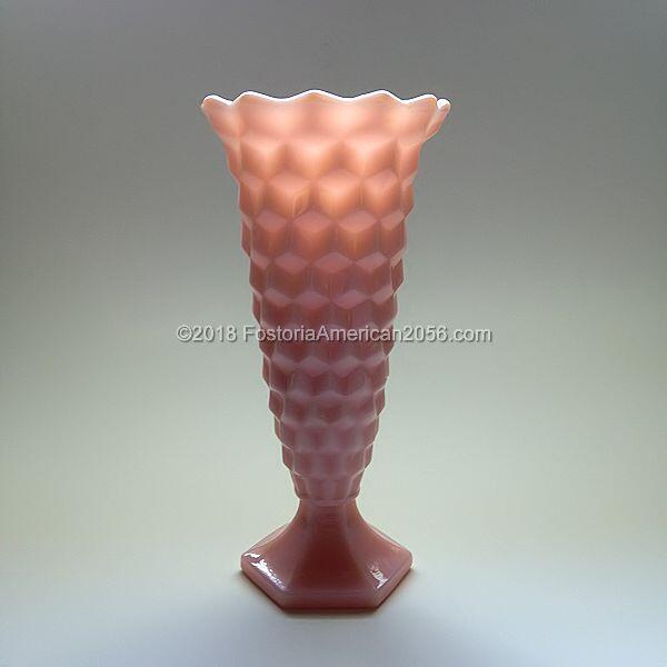 Fostoria American Peach Milk Glass Bud Vase