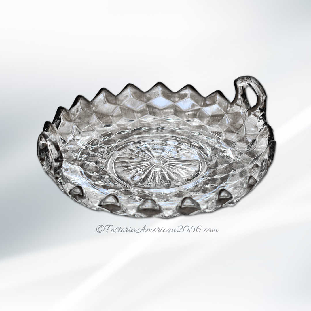 Fostoria American Round Puff Box & Cover
