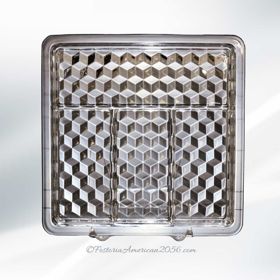 Fostoria American Round Puff Box & Cover