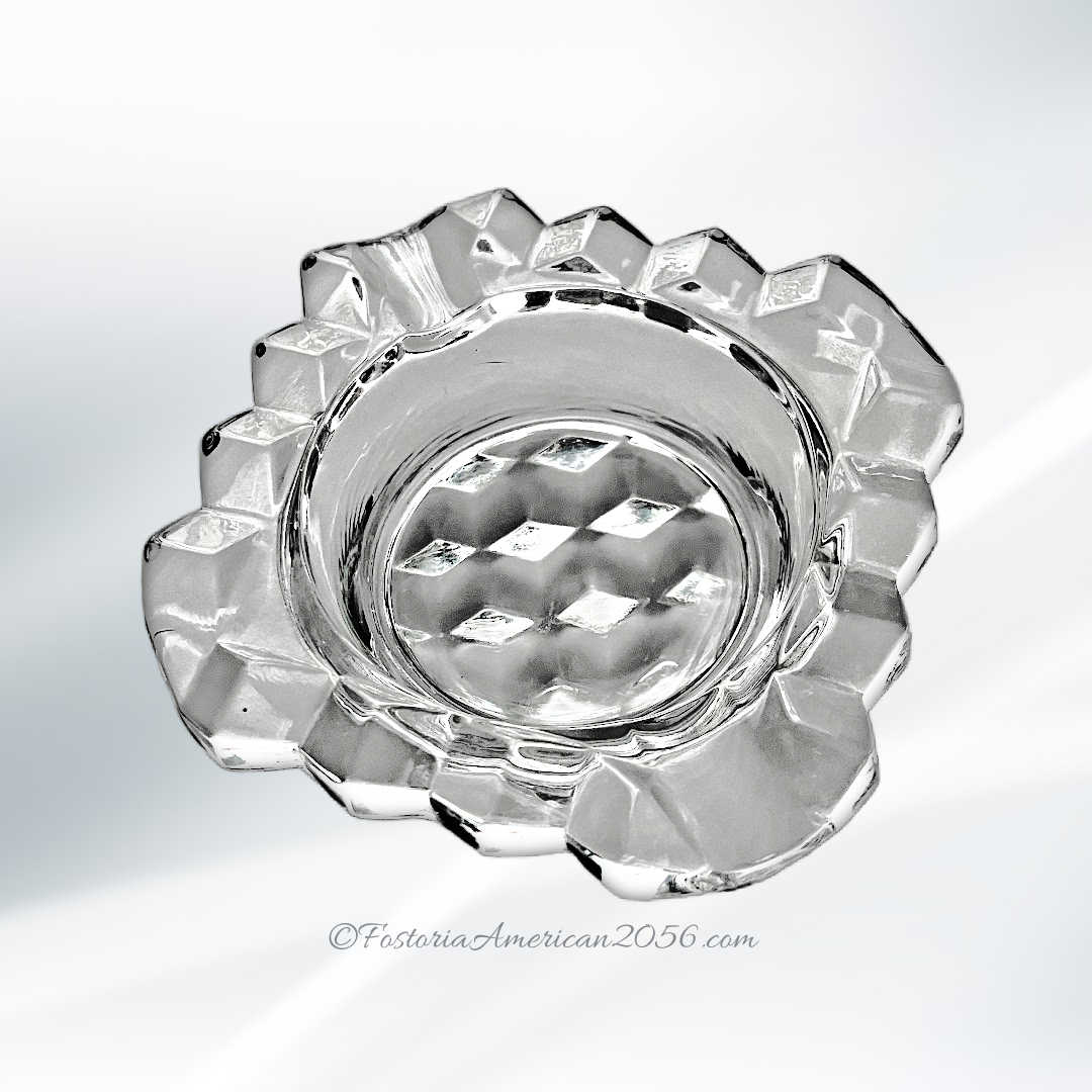 Fostoria American Round Puff Box & Cover