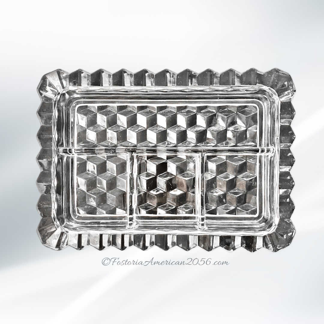 Fostoria American Round Puff Box & Cover