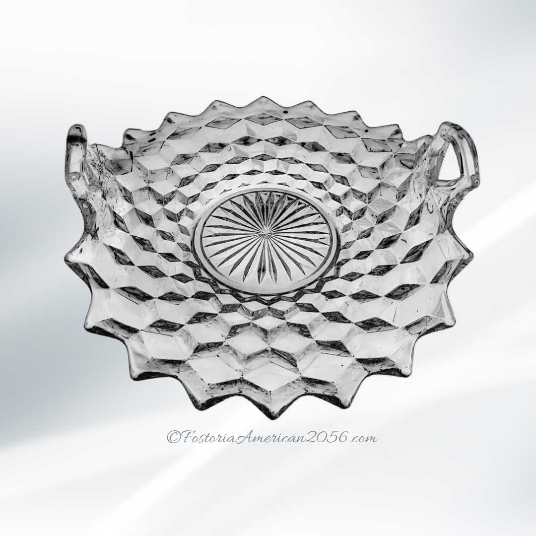 Fostoria American Round Puff Box & Cover