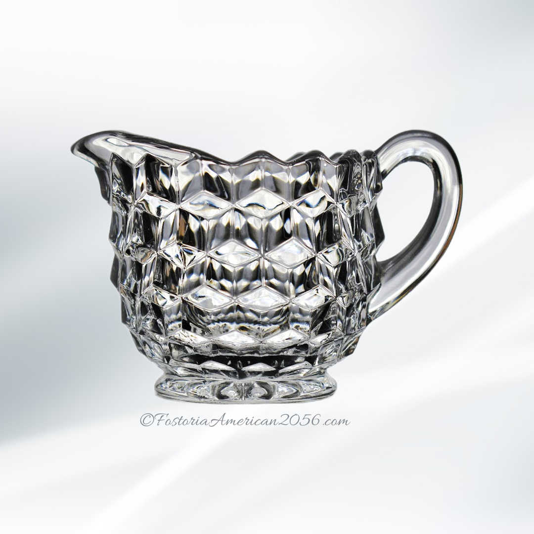 Fostoria American Round Puff Box & Cover