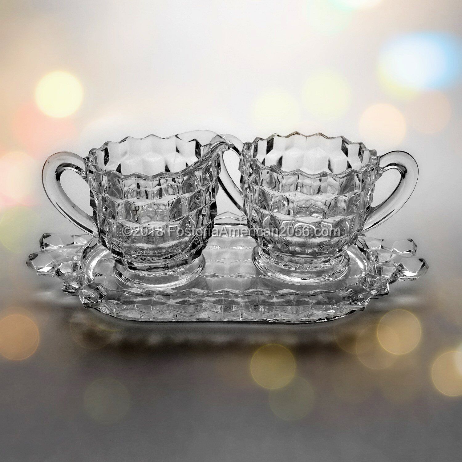 Fostoria | American | Tea Cream, Sugar & Tray