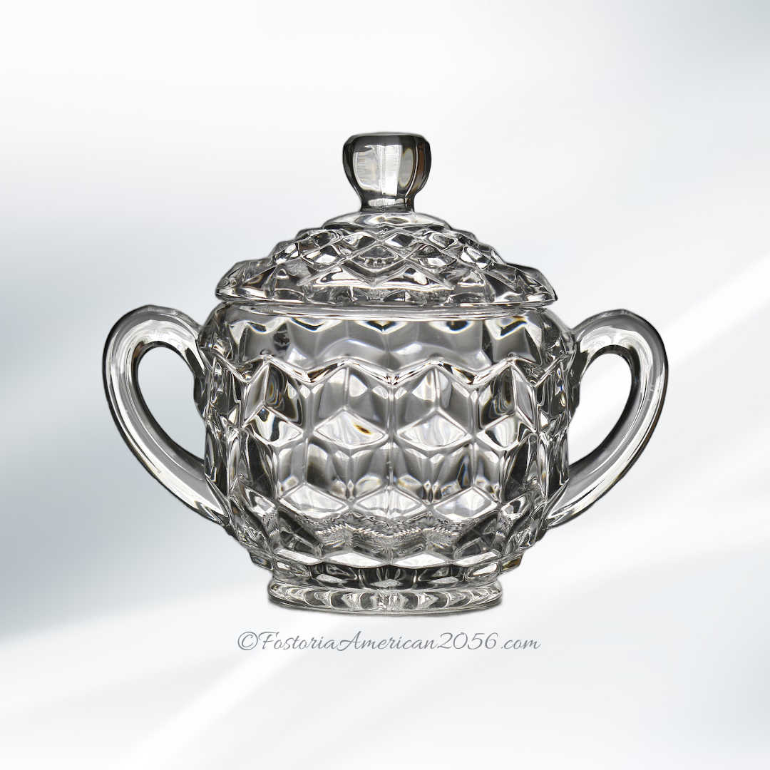 Fostoria American Handled Sugar & Cover