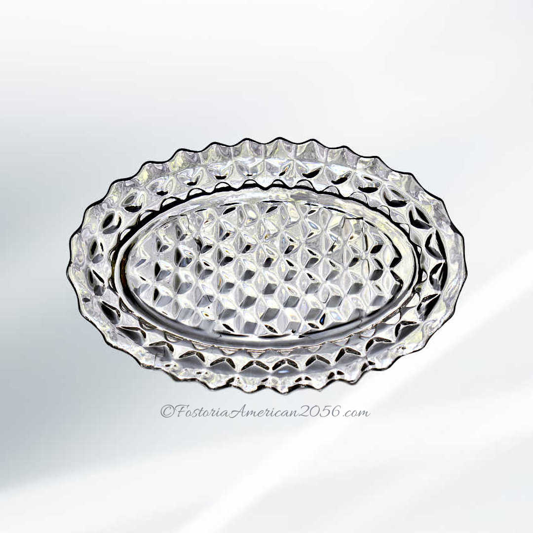 Fostoria American Round Puff Box & Cover