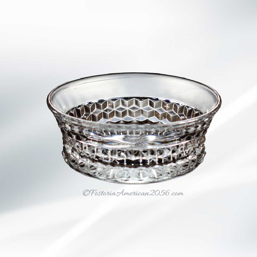 Fostoria American Round Puff Box & Cover