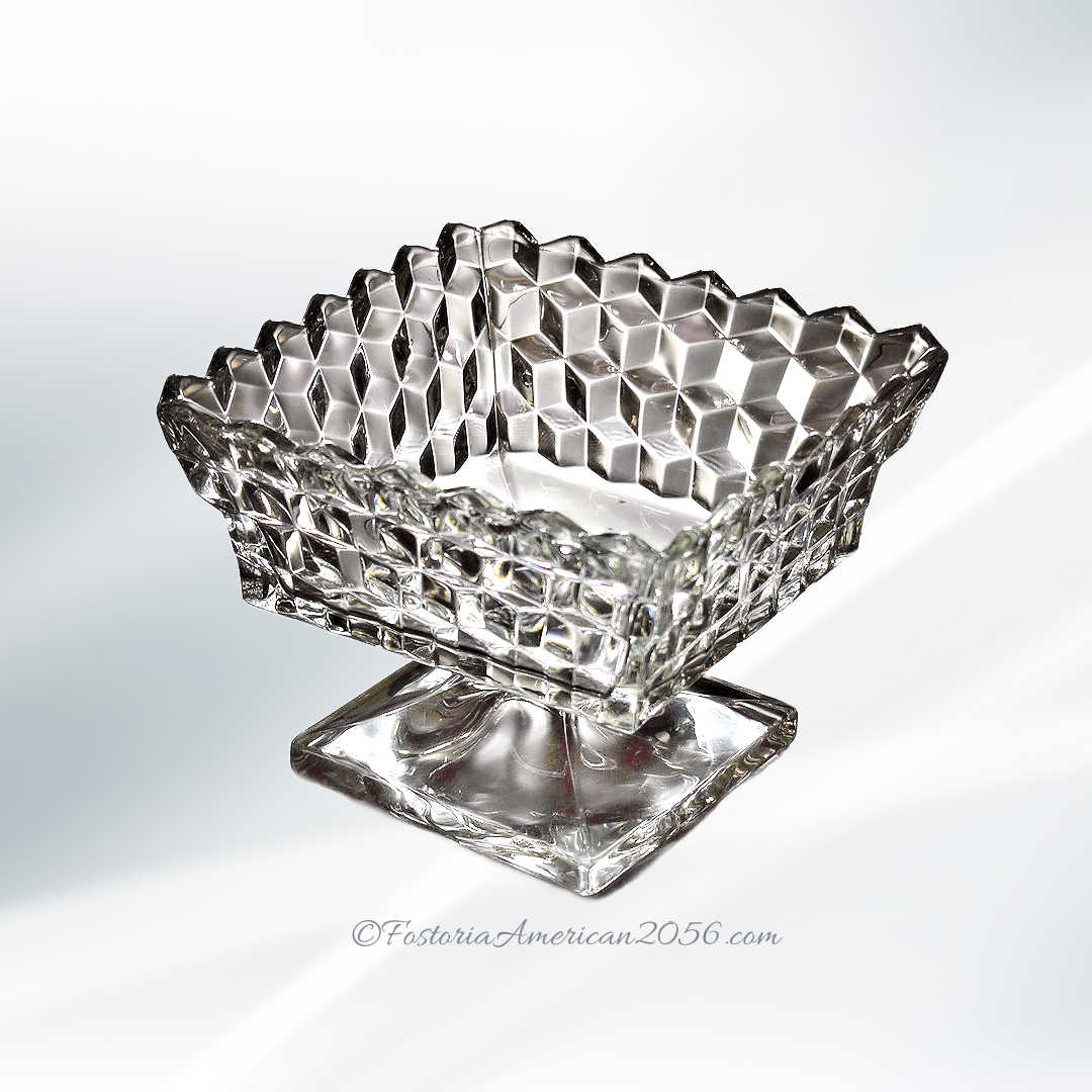 Fostoria American Round Puff Box & Cover