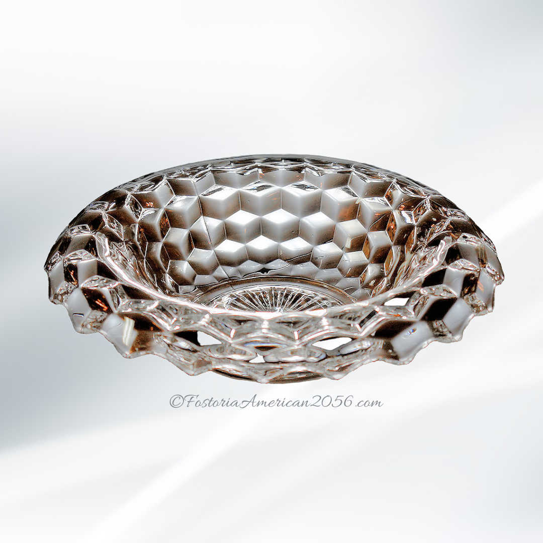 Fostoria American Round Puff Box & Cover