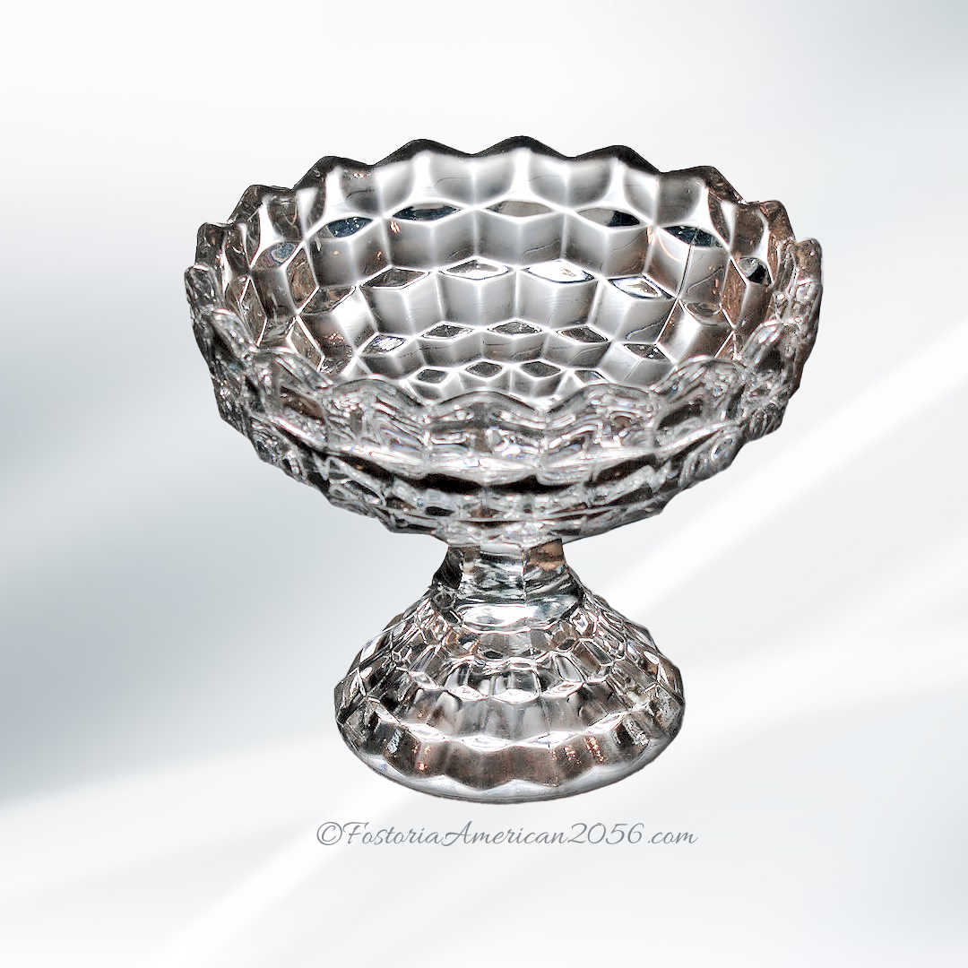 Fostoria American Round Puff Box & Cover