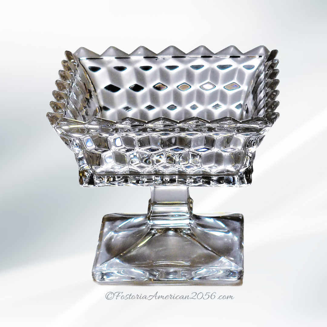 Fostoria American Round Puff Box & Cover