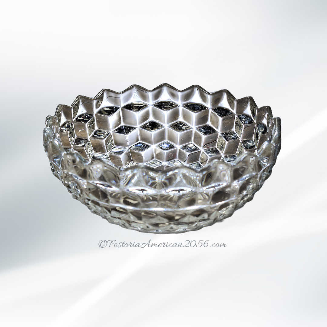 Fostoria American Round Puff Box & Cover Fostoria American Round Puff Box & Cover