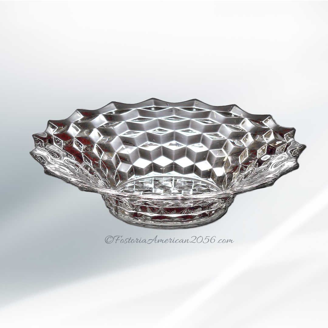 Fostoria American Round Puff Box & Cover