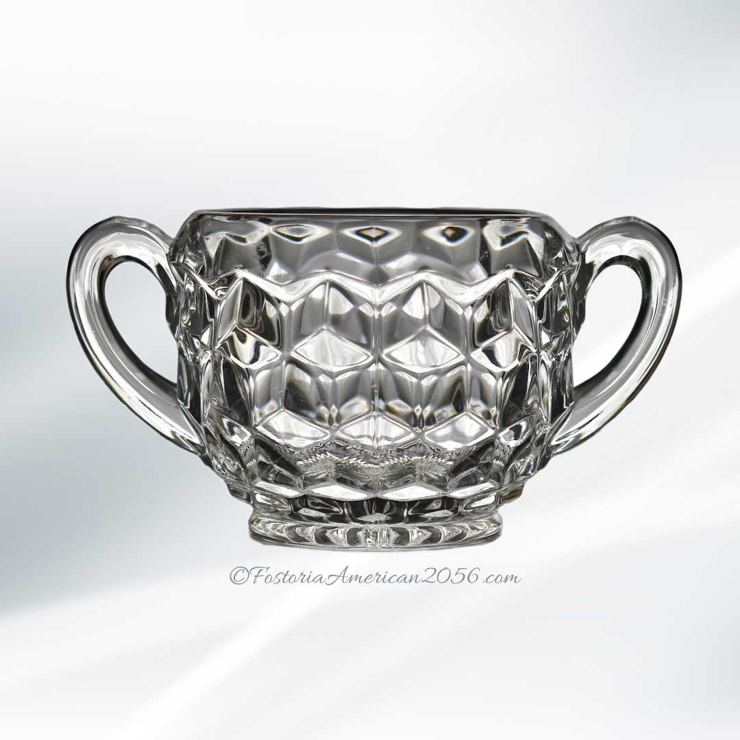 Fostoria American Round Puff Box & Cover