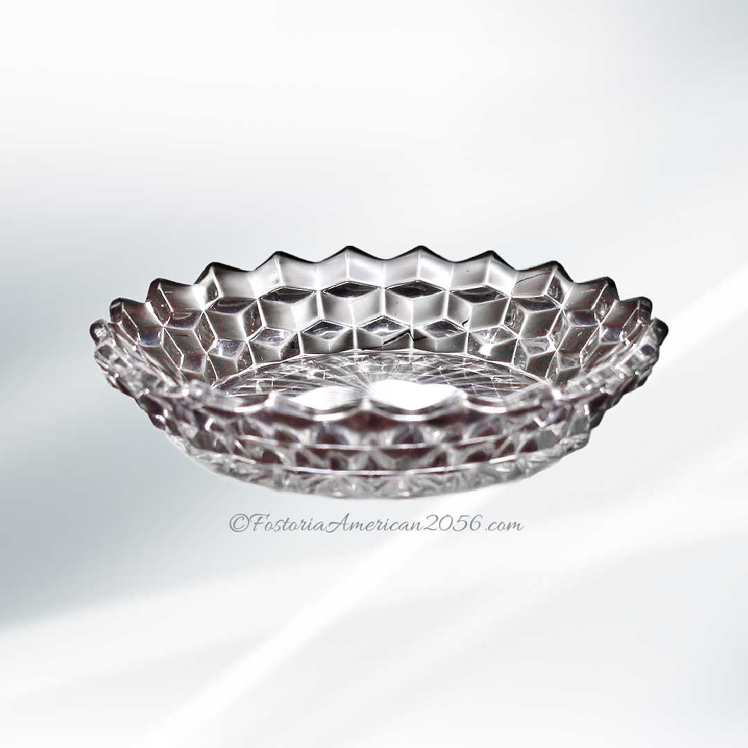 Fostoria American Round Puff Box & Cover