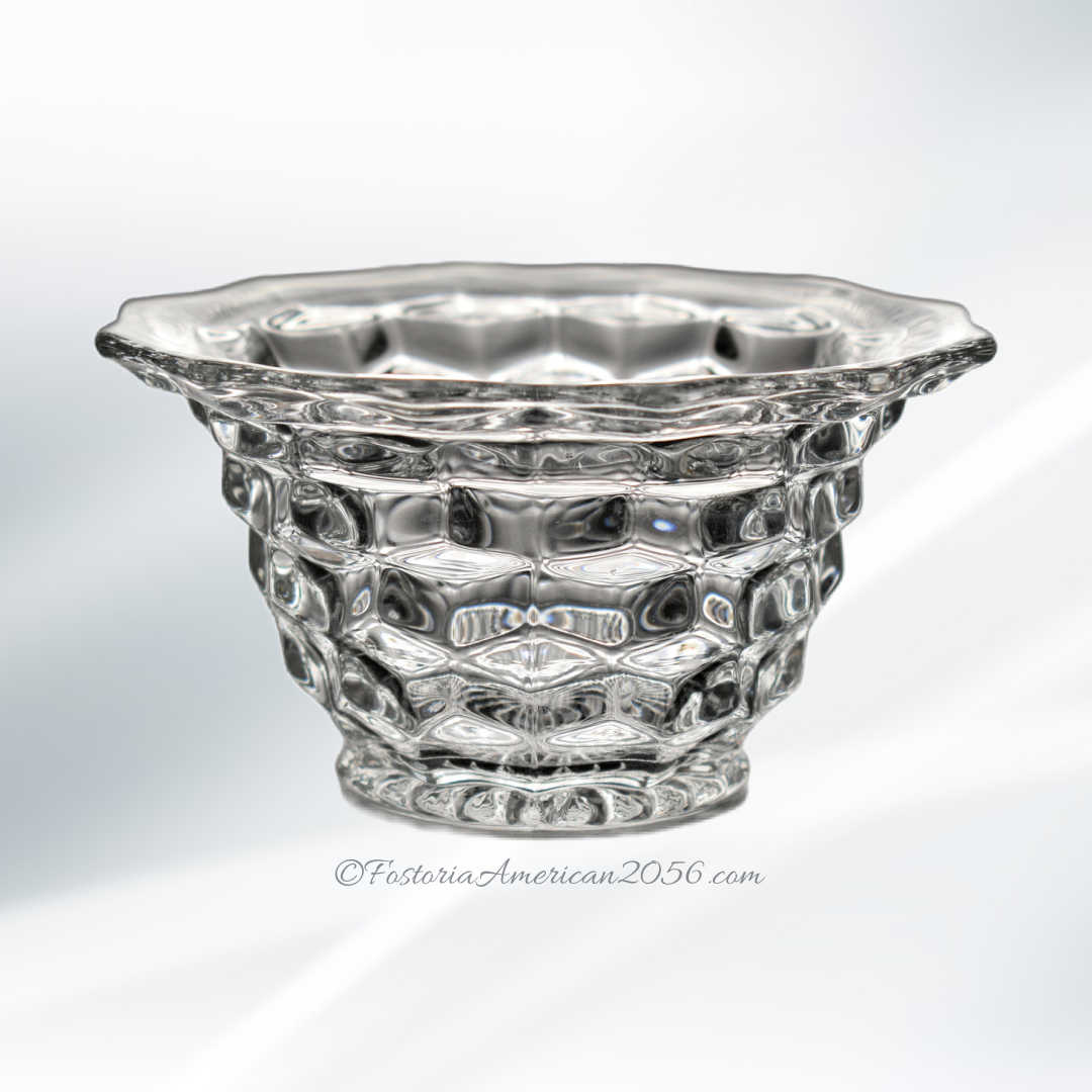 Fostoria American Round Puff Box & Cover