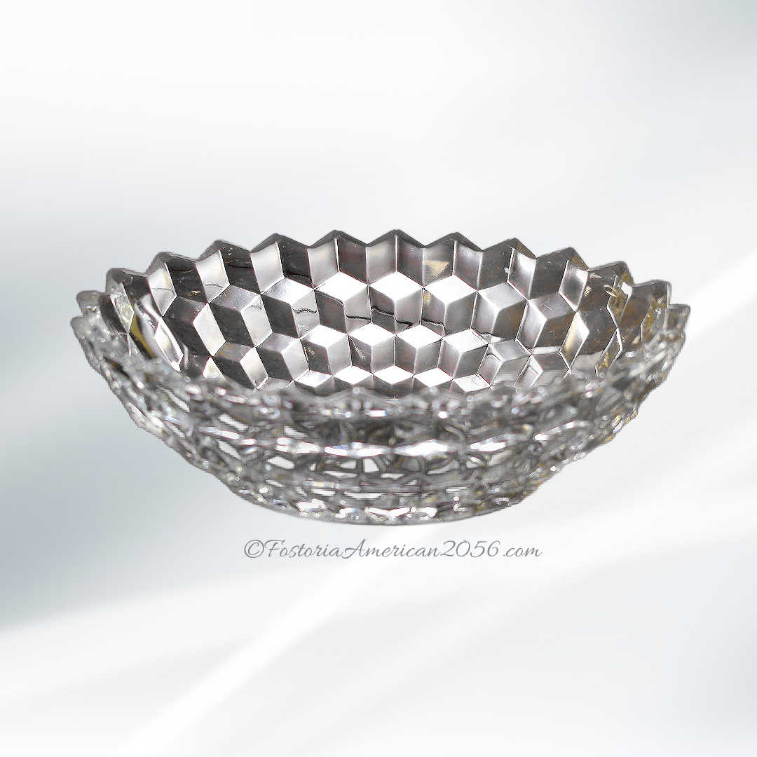 Fostoria American Round Puff Box & Cover Fostoria American Round Puff Box & Cover