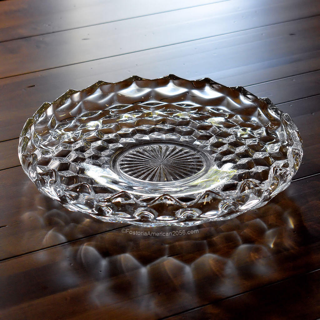 Fostoria AMERICAN CLEAR Glass Tray With Center Handle 143947 