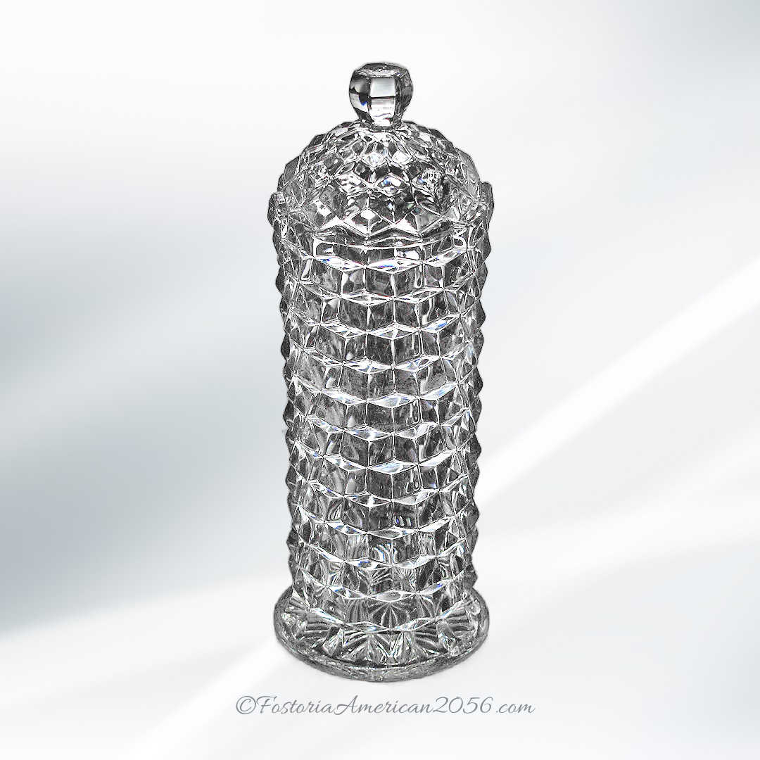 Fostoria American Straw Jar & Cover Fostoria American Straw Jar & Cover