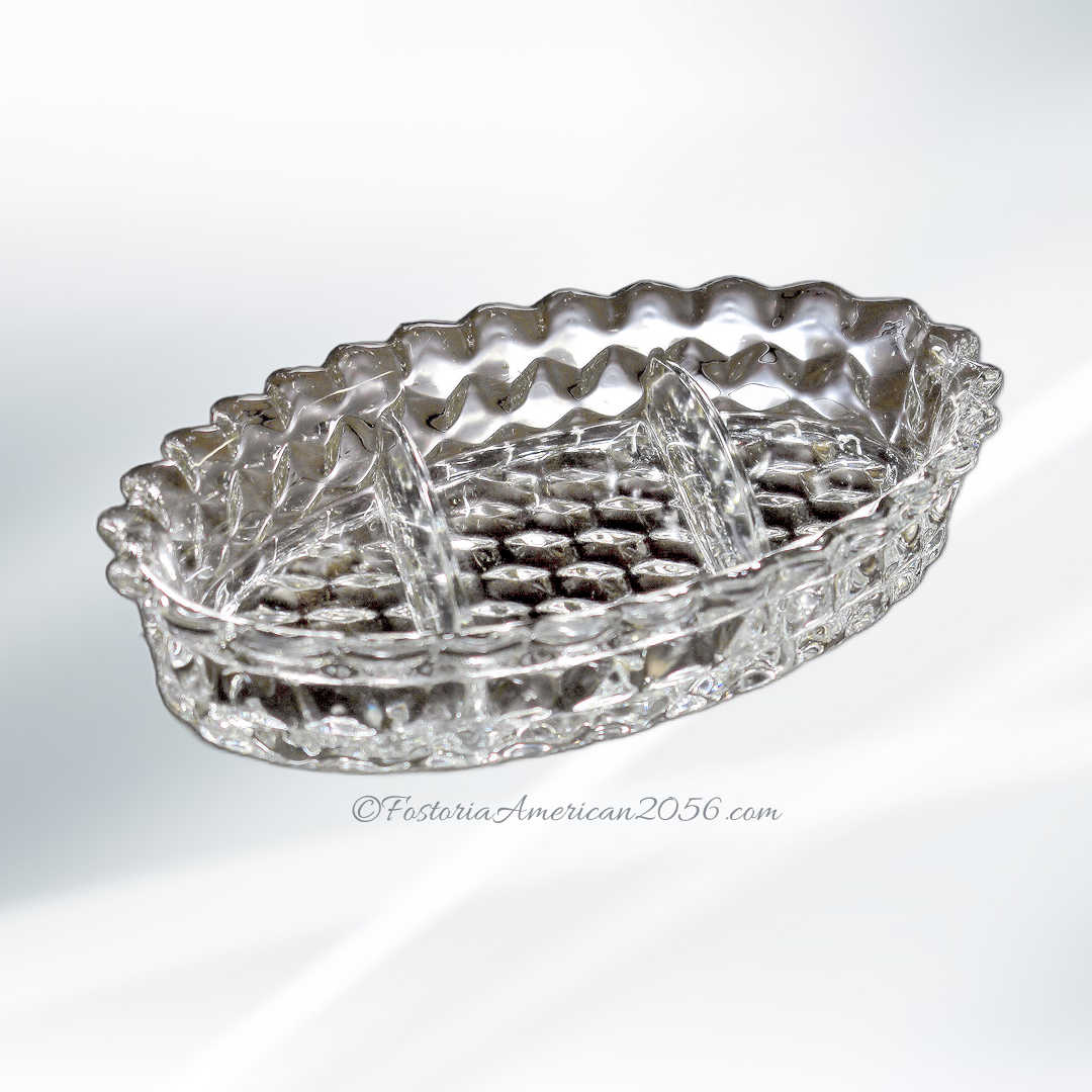 Fostoria American Round Puff Box & Cover
