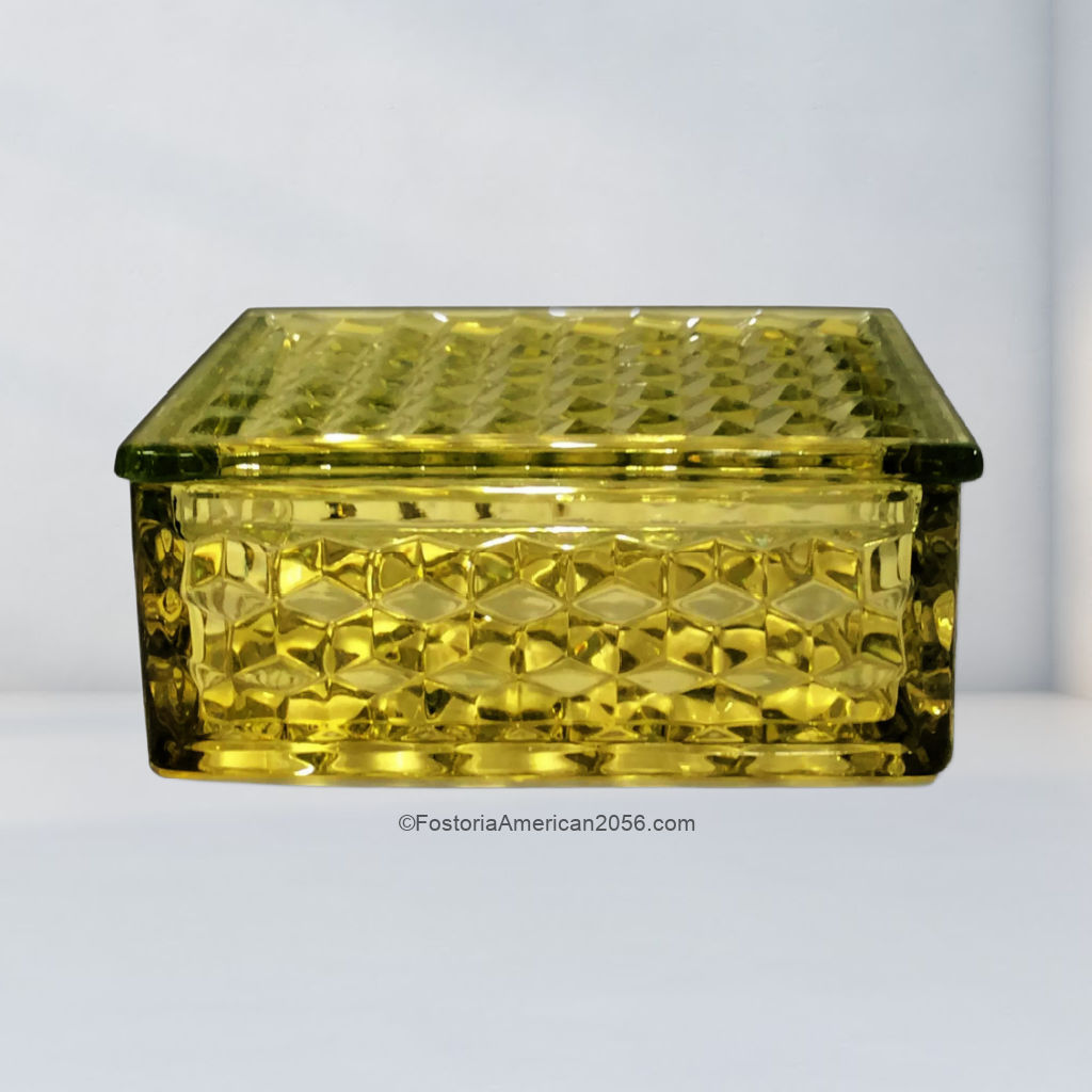 Fostoria American Confection and Cover - Canary