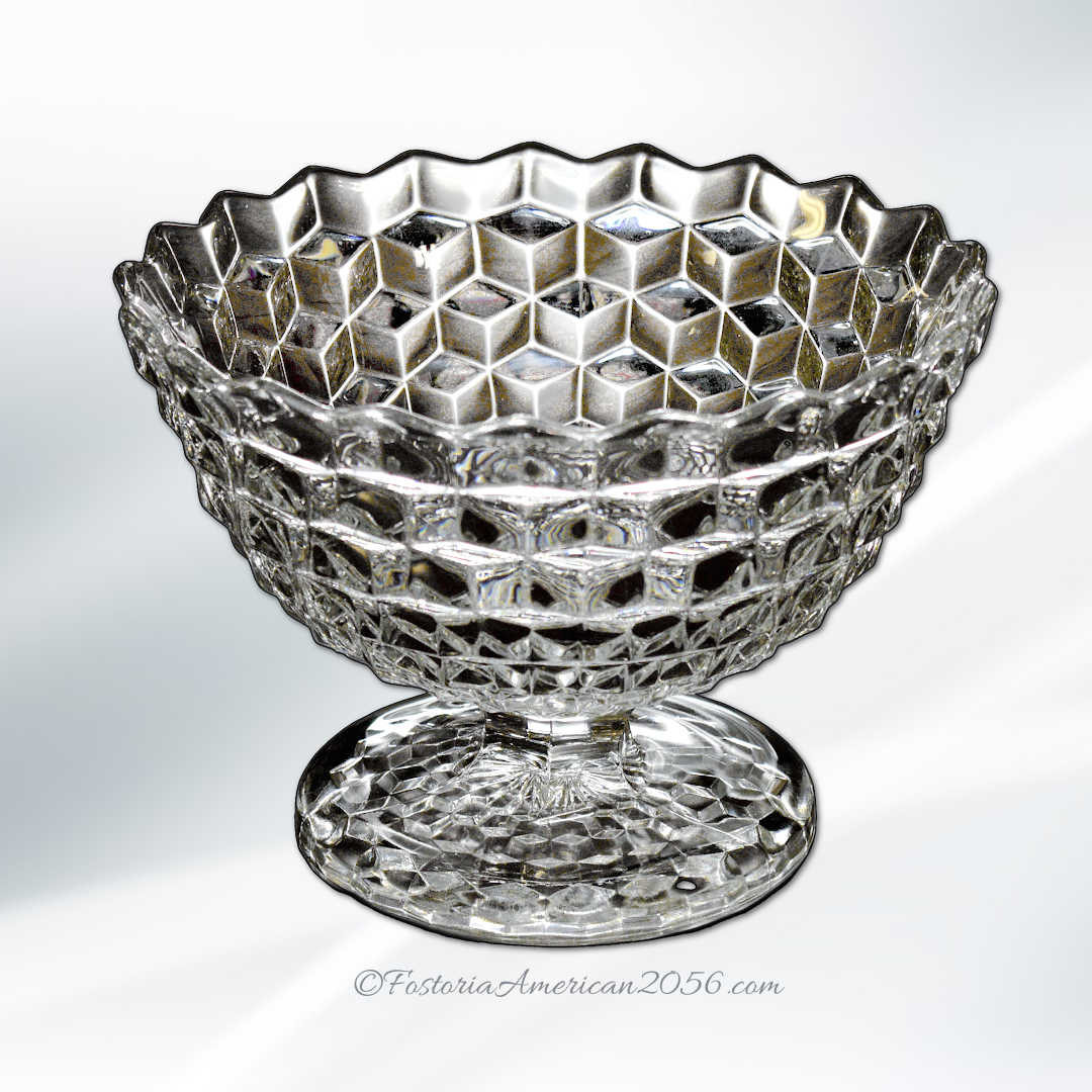 Fostoria American Small Punch Bowl ~ Tom & Jerry ~ Footed Fruit