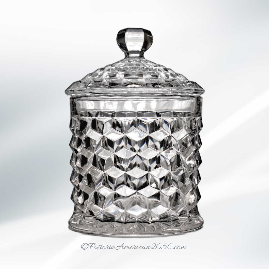 Fostoria American Cookie Jar & Cover