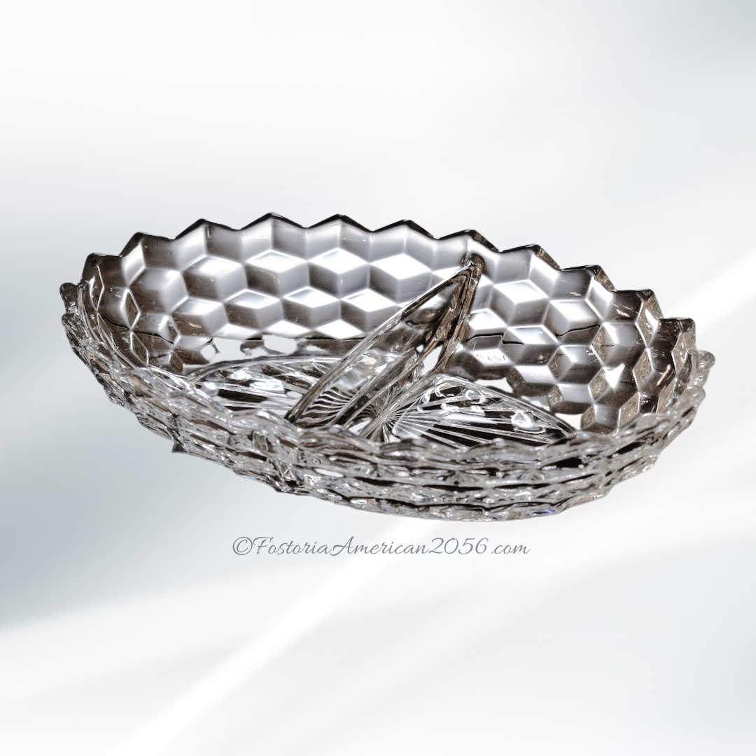 Fostoria American 2 Part Vegetable Dish