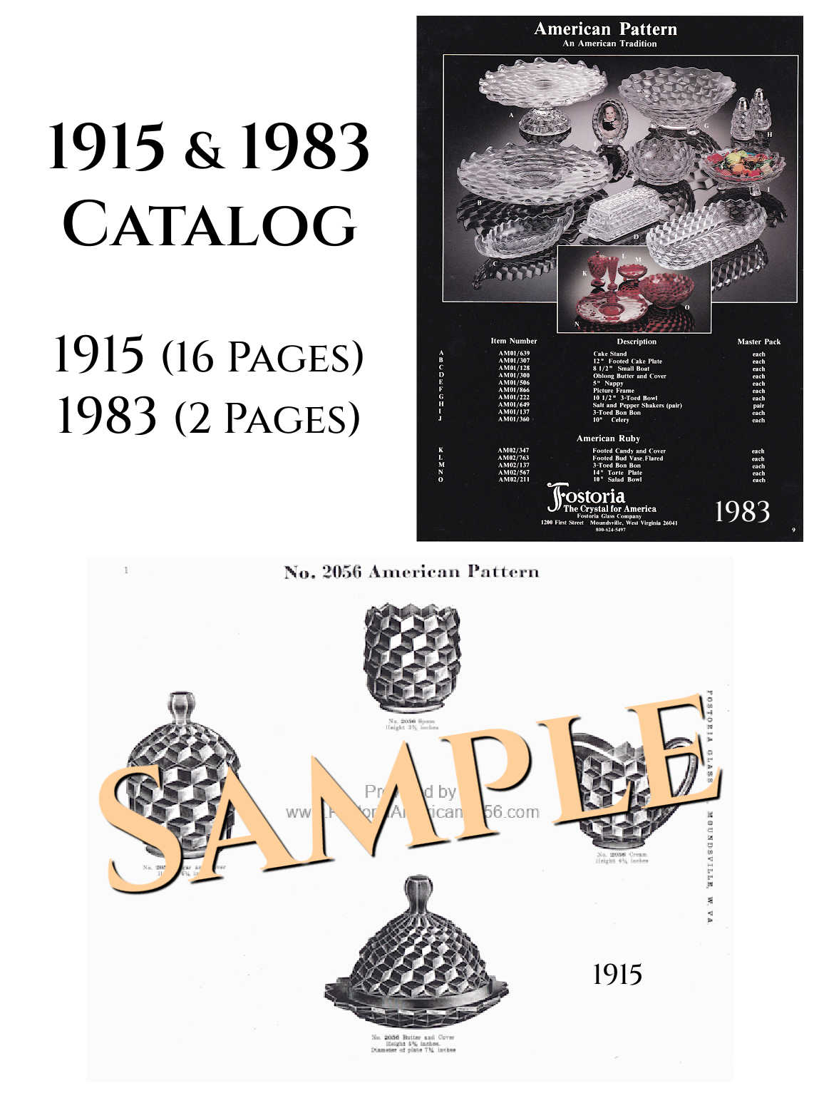 Fostoria American 1915 & 1983 PDF Catalog