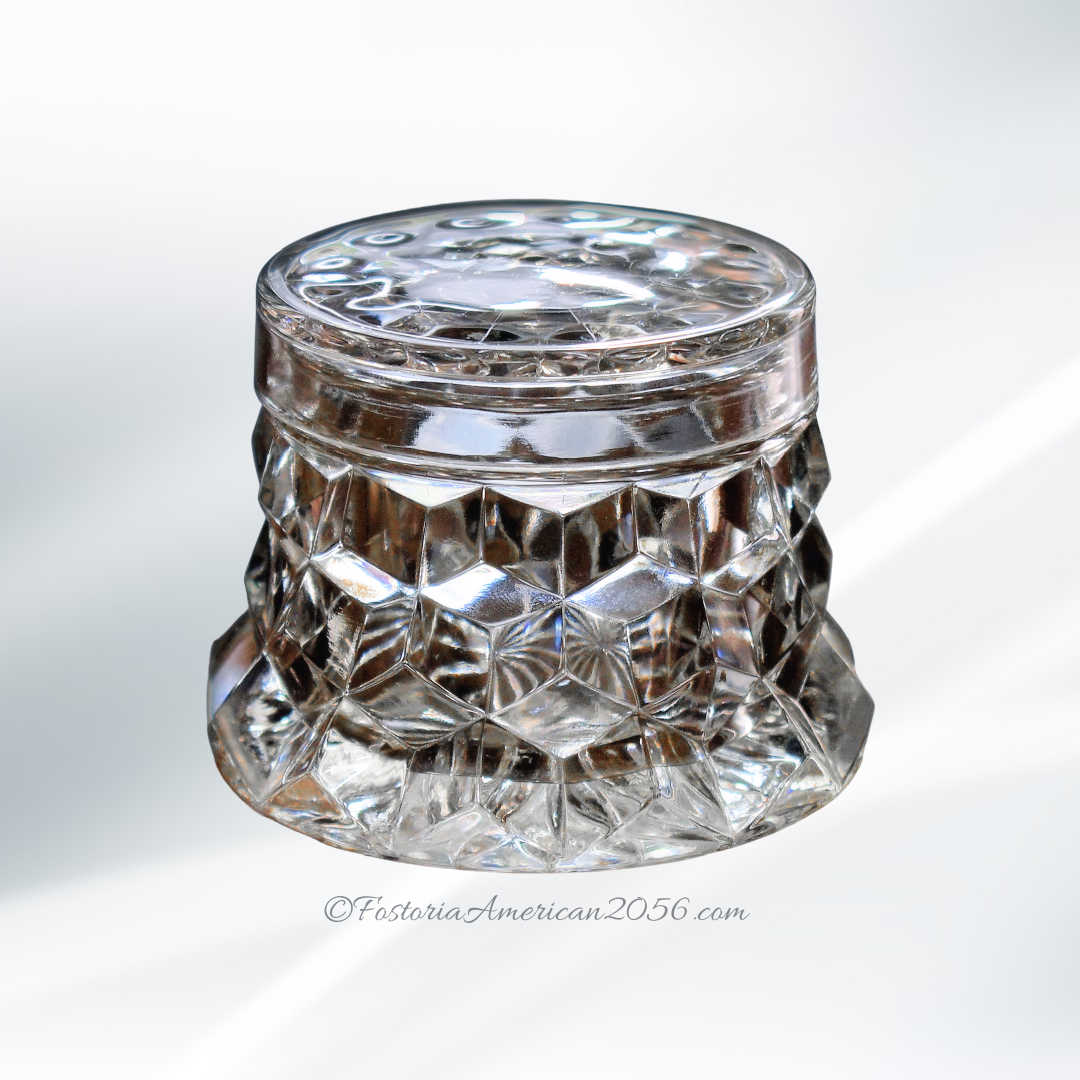 Fostoria American Round Puff Box & Cover
