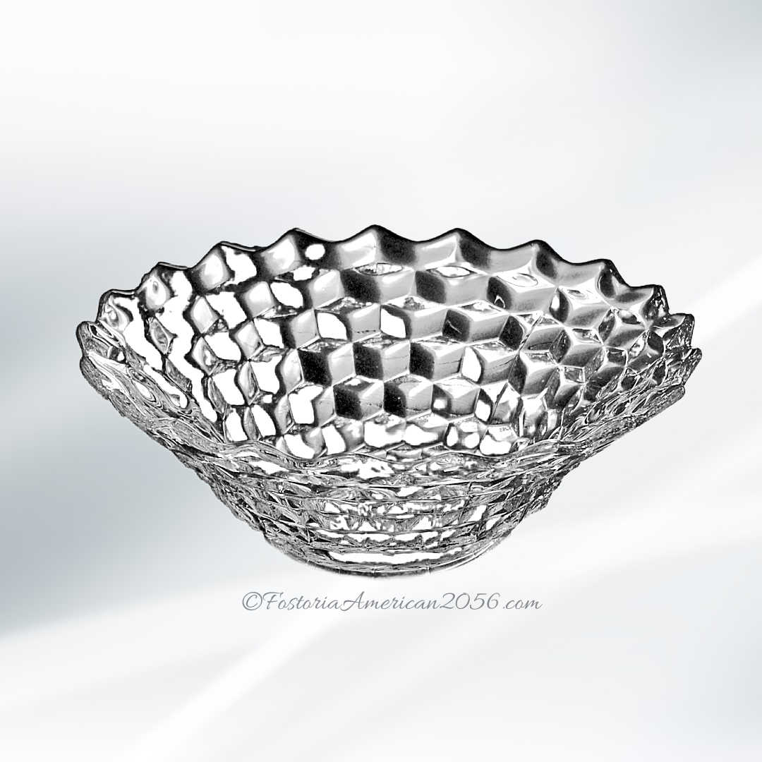 Fostoria American Round Puff Box & Cover Fostoria American Round Puff Box & Cover